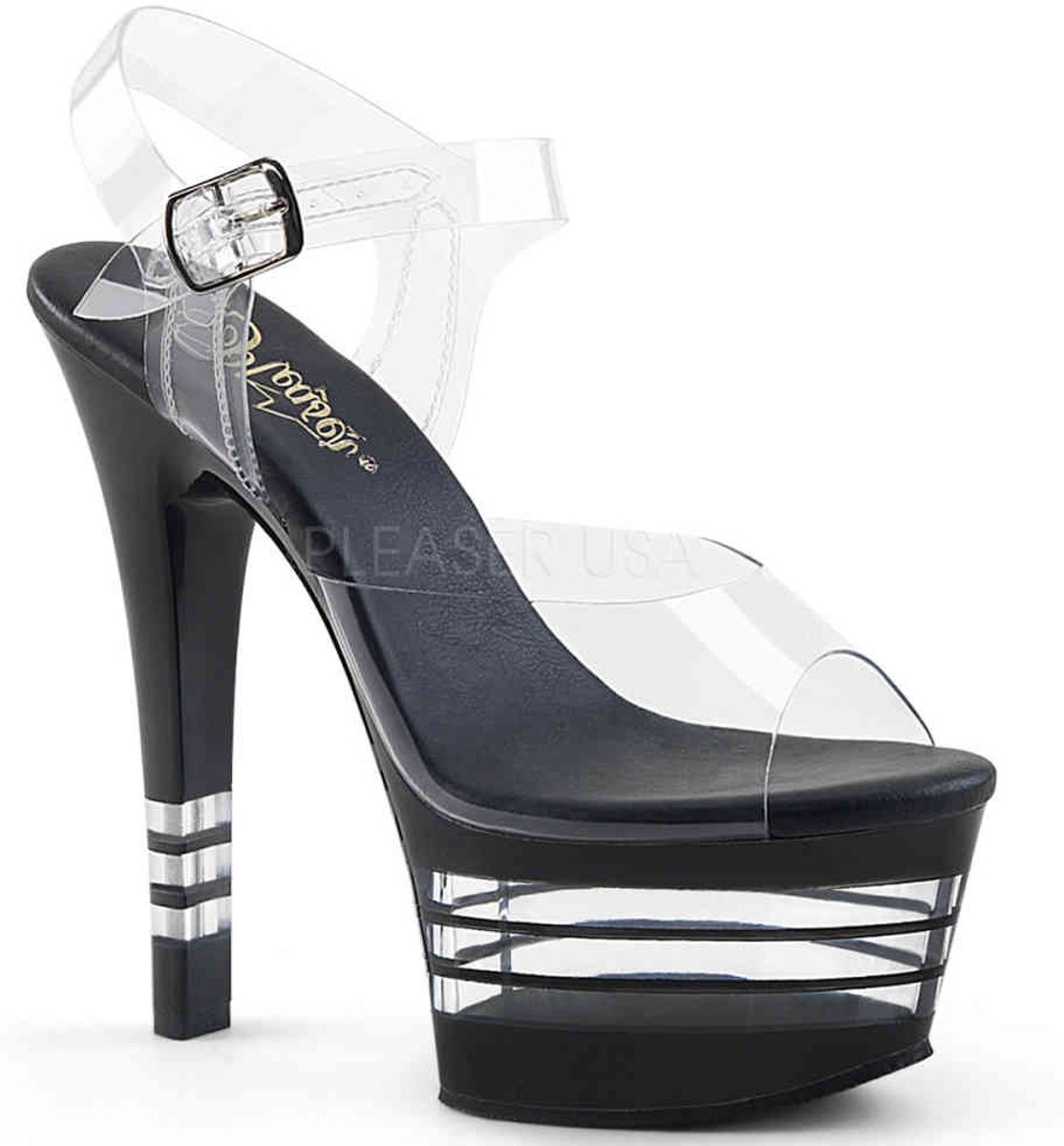 EU 41,5 = US 11 | ASPIRE-608LN | 6 Heel, 2 1/4 Lined PF Ankle Strap Sandal